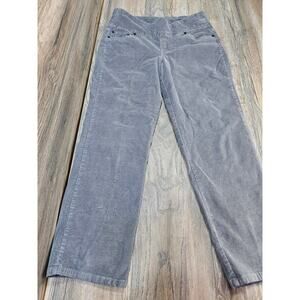 Bedford Fair Jeans Women's Size 12P Gray Pull On Corduroy Mid Rise Waistband